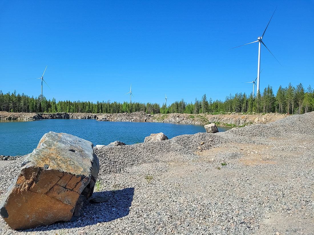 Tuulivoima-alue Kuivaniemellä Simon kunnassa.