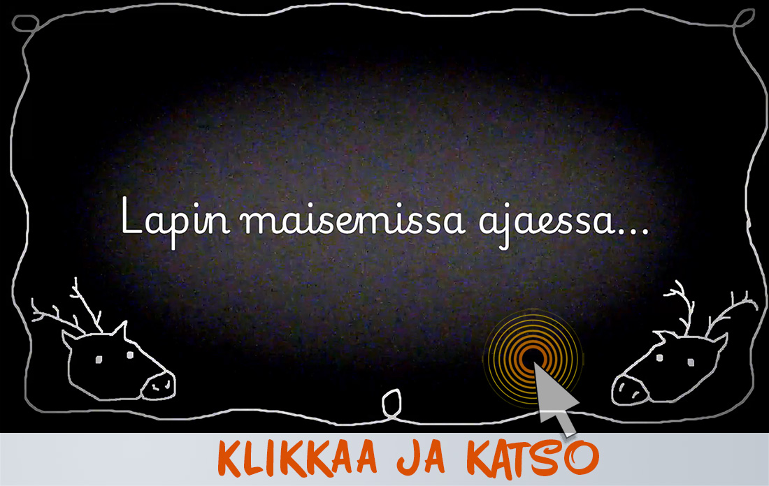 Lapin maisemissa ajaessa kuvaa poroja maltilla.