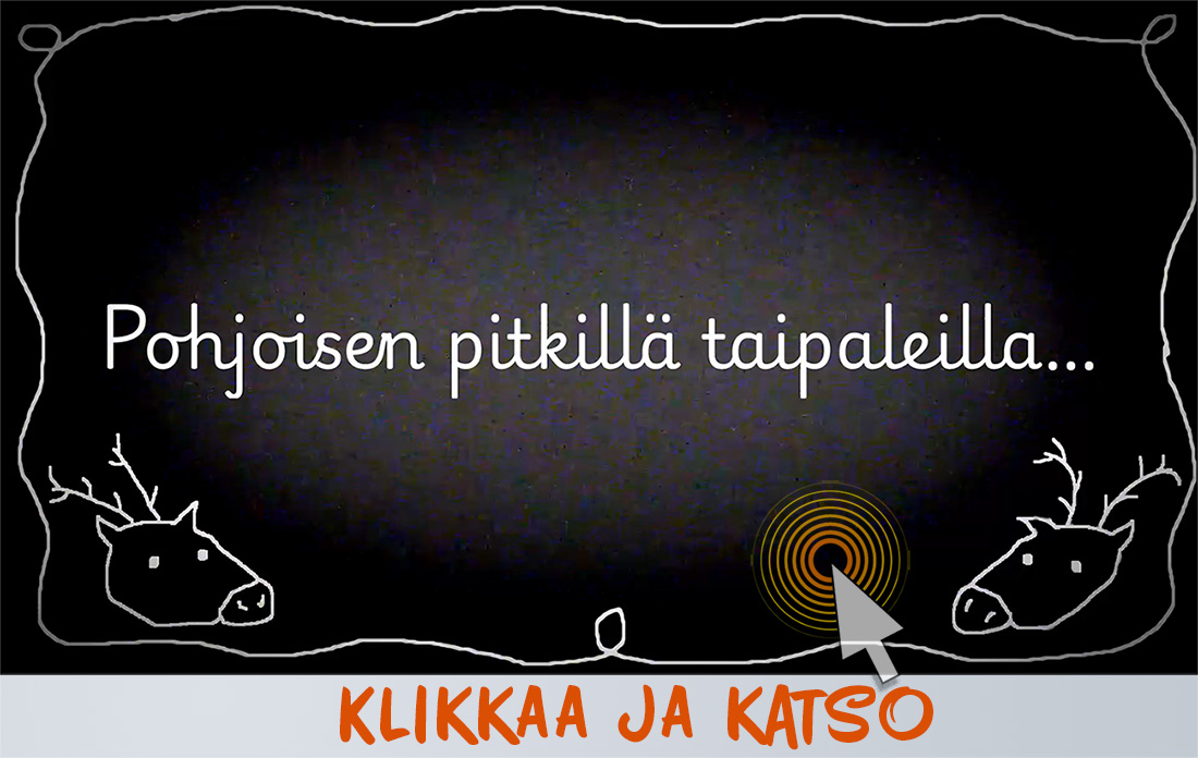 Pohjoisen pitkillä taipaleilla - miten toimia porokolaritilanteessa. Linkki Youtube-videoon.